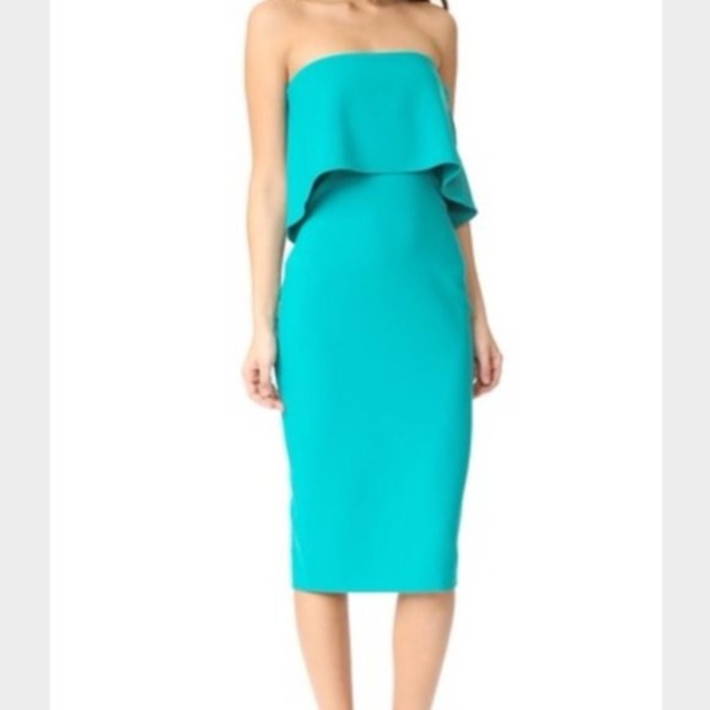 Likely Strapless Turquoise Dress